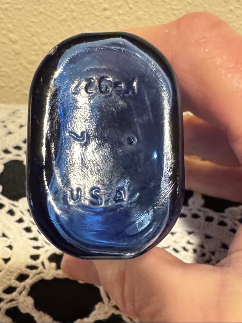 Cobalt Blue Glass Phillips Milk of Magnesia Bottle with Original Lid - Picture 13 of 15